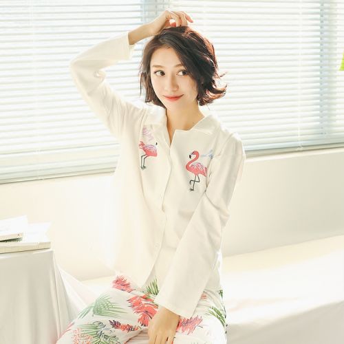 Pyjama pour femme en Coton à manches longues - Ref 2994453