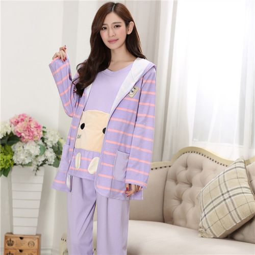 Pyjama pour femme en Coton à manches longues - Ref 2994460