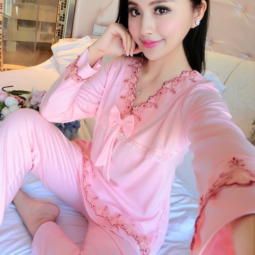 Pyjama pour femme en Coton à manches longues - Ref 2994465
