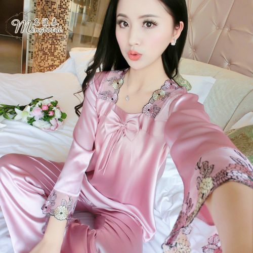 Pyjama pour femme en Polyester à manches longues - Ref 2994471