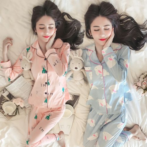 Pyjama pour femme en Coton à manches longues - Ref 2994475