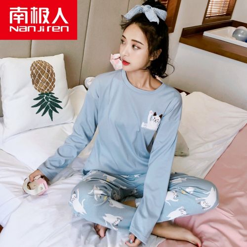 Pyjama pour femme en Coton à manches longues - Ref 2994490