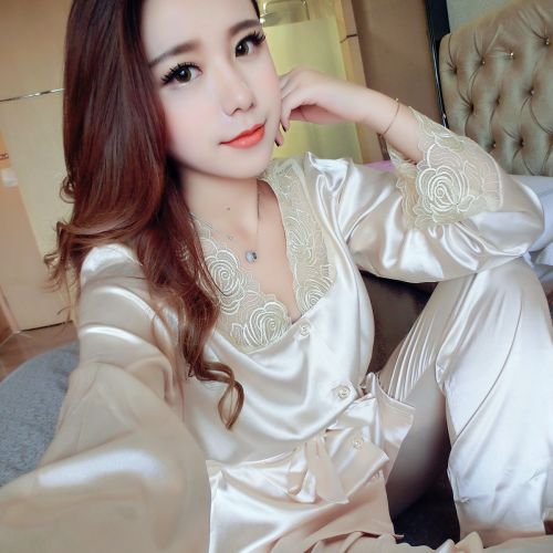 Pyjama pour femme en Polyester à manches longues - Ref 2994508