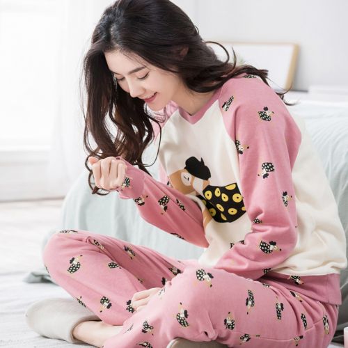 Pyjama pour femme en Coton à manches longues - Ref 2994510
