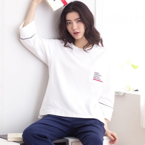 Pyjama pour femme en Coton à manches longues - Ref 2994511