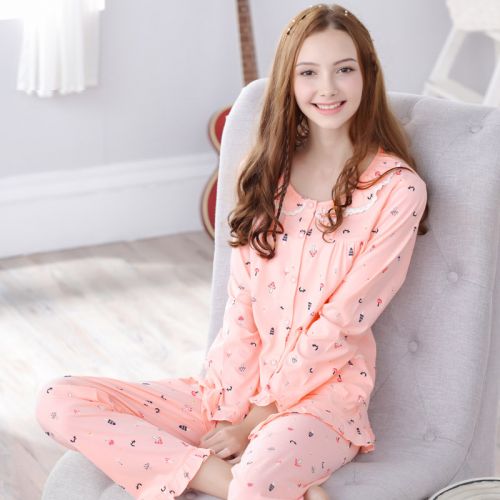 Pyjama pour femme en Coton à manches longues - Ref 2994517