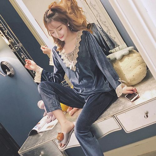 Pyjama pour femme en Coton à manches longues - Ref 2994518