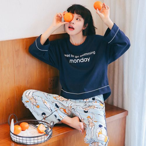 Pyjama pour femme en Coton à manches longues - Ref 2994520