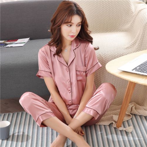 Pyjama pour femme en Soie à manche courte - Ref 2994523