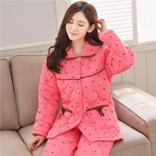 Pyjama pour femme en Coton à manches longues - Ref 2994531