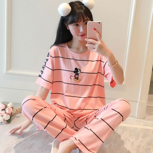 Pyjama pour femme en Coton à manche courte - Ref 2994539
