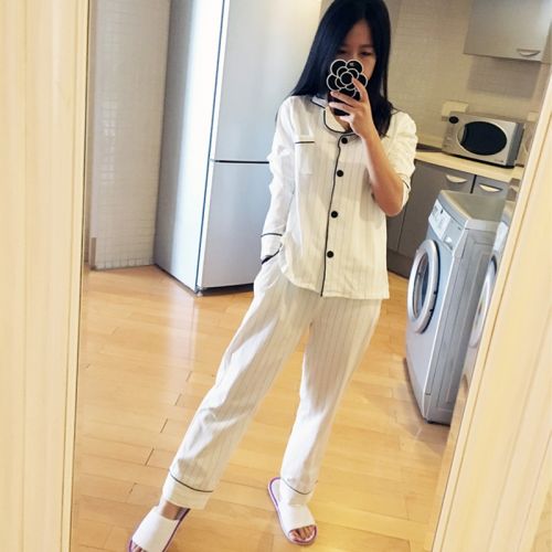 Pyjama pour femme en Coton à manches longues - Ref 2994548