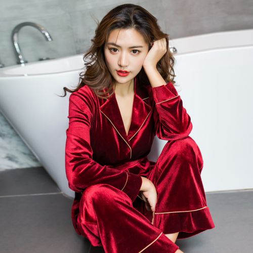 Pyjama pour femme en Polyester à manches longues - Ref 2994557