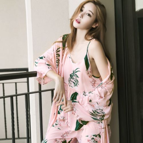 Pyjama pour femme en Viscose à manches longues - Ref 2994566