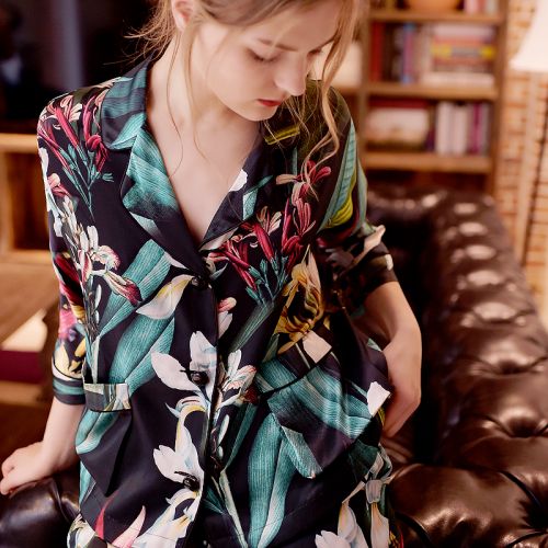 Pyjama pour femme en Polyester à manches longues - Ref 2994569