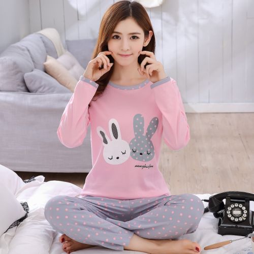 Pyjama pour femme en Coton à manches longues - Ref 2994574
