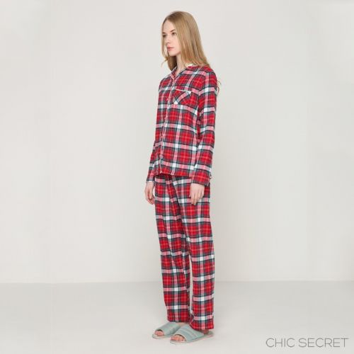 Pyjama pour femme CHIC SECRET en Coton à manches longues - Ref 2994579