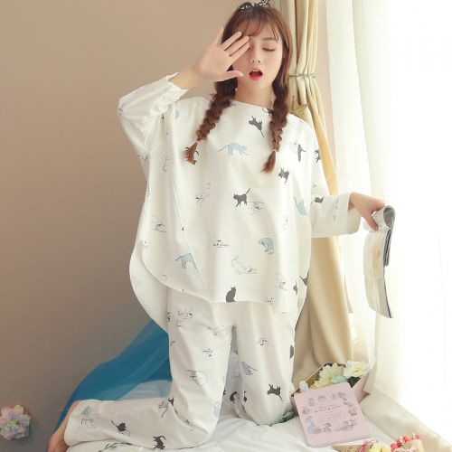 Pyjama pour femme en Coton à manches longues - Ref 2994582