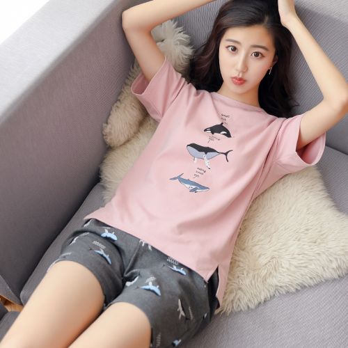 Pyjama pour femme en Coton à manche courte - Ref 2994595