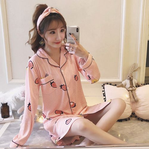 Pyjama pour femme en Coton à manches longues - Ref 2994598