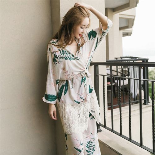 Pyjama pour femme en Coton à neuf manches - Ref 2994619