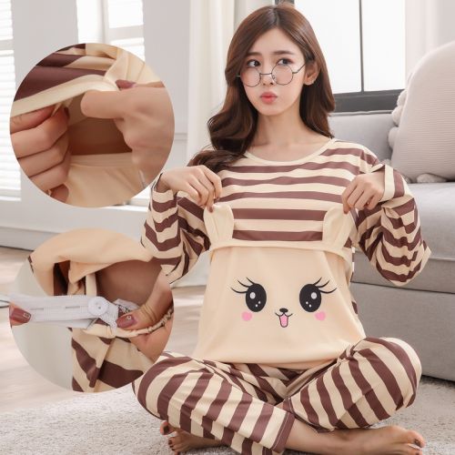 Pyjama pour femme en Coton à manches longues - Ref 2994628