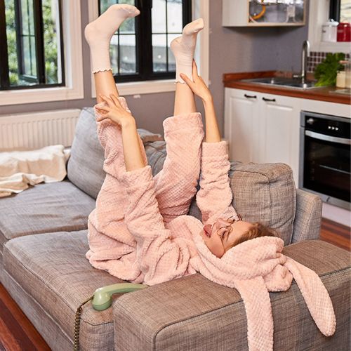 Pyjama pour femme GUKOO en Polyester à manches longues - Ref 2994632