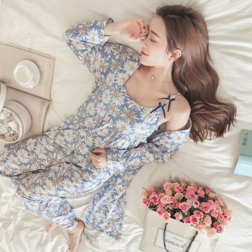 Pyjama pour femme en Coton à manches longues - Ref 2994642