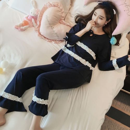 Pyjama pour femme en Coton à manches longues - Ref 2994648