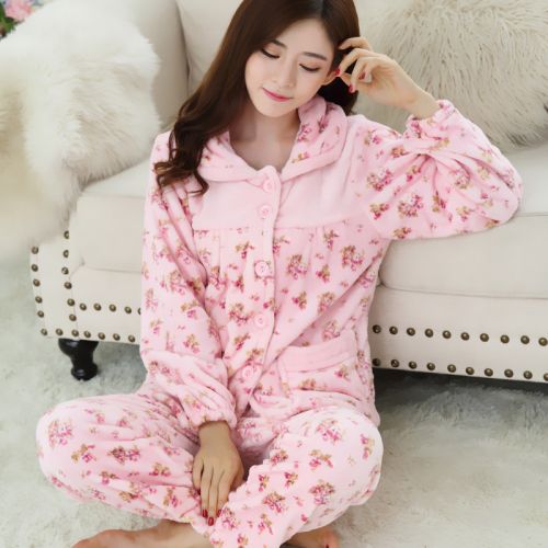 Pyjama pour femme en Coton à manches longues - Ref 2994649