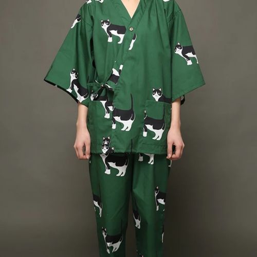 Pyjama pour femme en Coton à manchon moyen - Ref 2994657