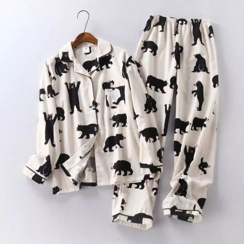 Pyjama pour femme en Coton à manches longues - Ref 2994667