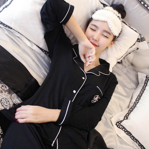 Pyjama pour femme en Coton à manches longues - Ref 2994672