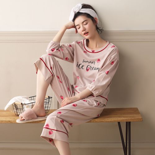 Pyjama pour femme en Coton à manches - Ref 2994675