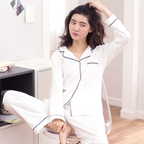 Pyjama pour femme en Coton à manches longues - Ref 2994679