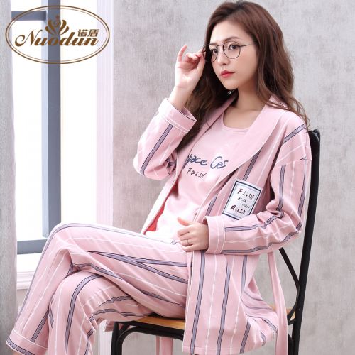 Pyjama pour femme en Coton à manches longues - Ref 2994686