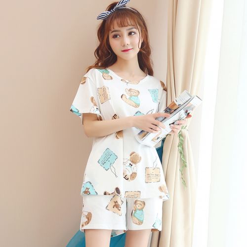 Pyjama pour femme en Coton à manche courte - Ref 2994735