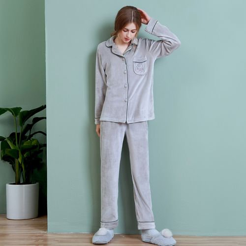 Pyjama pour femme en Polyester à manches longues - Ref 2994760