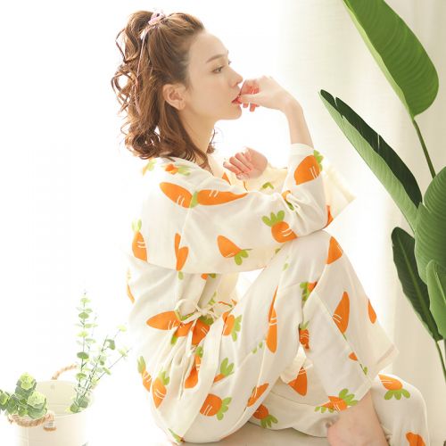 Pyjama pour femme en Coton à manches longues - Ref 2994762