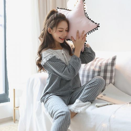 Pyjama pour femme en Coton à manches longues - Ref 2994780