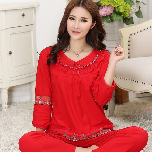 Pyjama pour femme en Coton à manches longues - Ref 2994786