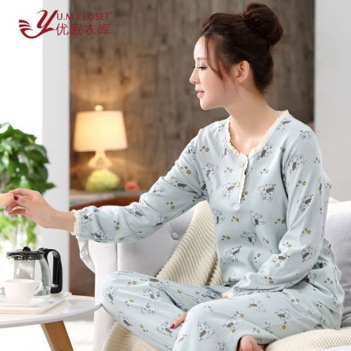 Pyjama pour femme U.M.CLOSETU en Coton à manches longues - Ref 2994794