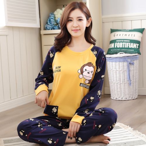 Pyjama pour femme en Coton à manches longues - Ref 2994797
