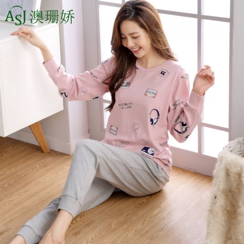 Pyjama pour femme en Coton à manches longues - Ref 2994798