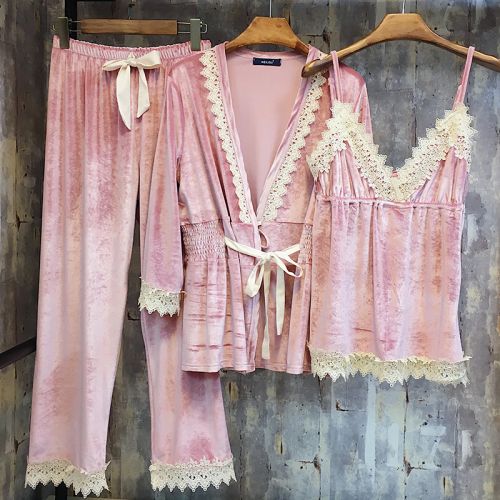 Pyjama pour femme en Polyester à manches longues - Ref 2994806