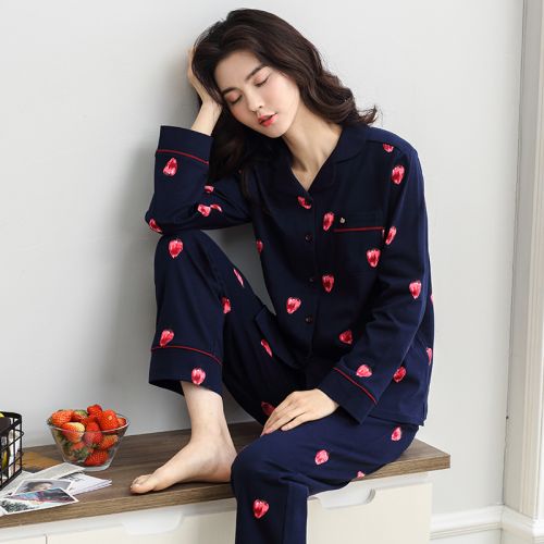 Pyjama pour femme en Coton à manches longues - Ref 2994808