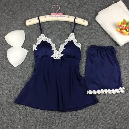 Pyjama pour femme en Soie de glace à sling - Ref 2994814