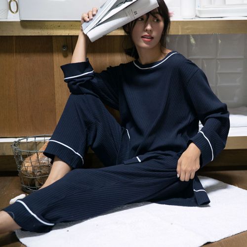 Pyjama pour femme en Coton à manches longues - Ref 2994817