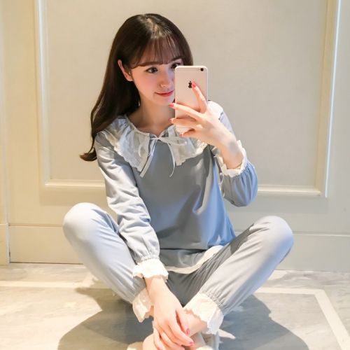 Pyjama pour femme en Coton à manches longues - Ref 2994825