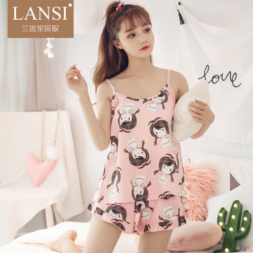 Pyjama pour femme en Coton à sling - Ref 2994857